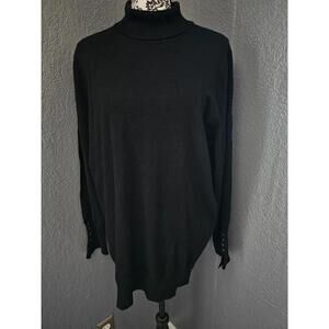 BNWT New Women's Torrid Turtleneck Sweater Size 3 Black Long Sleeve Pullover